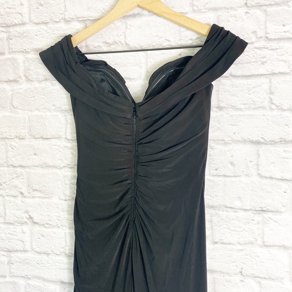 La Femme Dress Style 28389 Black Off Shoulder Long Dress - Picture 8 of 8